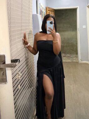Sexy Black Strapless Maxi Dress